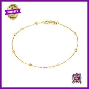 Real 14K Gold Thin Chain Bracelet with Extender for Small Wrists